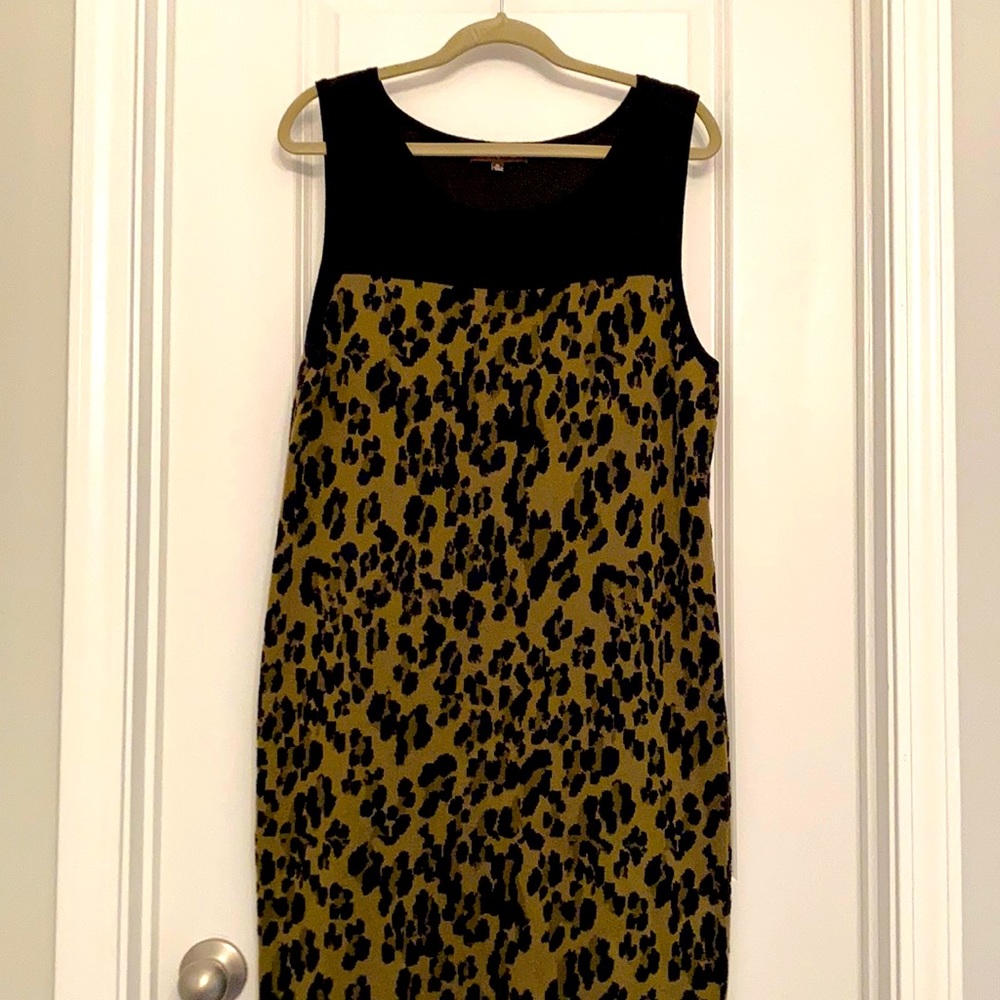 Adrienne Vittadini sweater animal print sheath